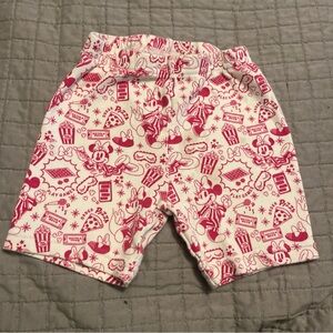 Janie and Jack Disney Kids Printed Bike Shorts Pink White Size 2T Stretch